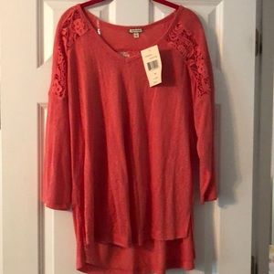 Blouse. Coral. 1X